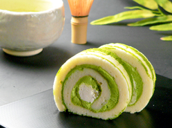 抹茶ロールケーキ マーブル